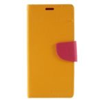 MERCURY GOOSPERY Leather Wallet Case for Samsung Galaxy Note 10 / Note 10 5G – Yellow