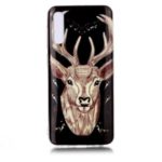 Noctilucent Pattern Printing IMD Soft TPU Back Case for Samsung Galaxy A50 – Elk Pattern