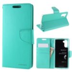 MERCURY GOOSPERY Bravo Diary Leather Case for Samsung Galaxy Note 10 / Note 10 5G – Cyan