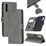 Wallet Leather Stand Case for Samsung Galaxy A50 – Grey