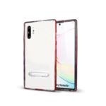 Hybrid Clear Back PC + TPU Kickstand Case for Samsung Galaxy Note 10 Plus / Note 10 Plus 5G – Red