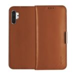 DZGOGO Royale Series II Genuine Leather Wallet Case for Samsung Galaxy Note 10 Plus / Note 10 Plus 5G – Brown