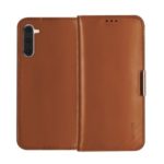 DZGOGO Royale Series II Genuine Leather Wallet Case for Samsung Galaxy Note 10 / Note 10 5G – Brown