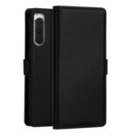 DZGOGO Milo Series Leather Wallet Case for Sony Xperia 2 – Black