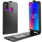 Crazy Horse Vertical Flip Leather Phone Cover with Card Slot for LG W30 – Black