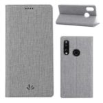 VILI DMX Style Cross Skin Card Holder Leather Cover for HTC Desire 19+ – Grey