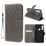 Imprint Sunflower PU Leather Wallet Magnetic Stand Cover for Huawei P Smart Z / Y9 Prime 2019 – Grey