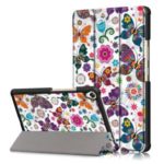 Pattern Printing Tri-fold Stand PU Leather Smart Tablet Case for Huawei MediaPad M6 8.4-inch – Butterfly