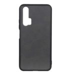 Matte Frosted Texture PU Leather Skin Plastic +TPU Hybrid Phone Cover for Huawei Honor 20 Pro – Black