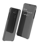 Mirror Surface View Window Leather Phone Cover for Huawei Mate 20 Lite – Black