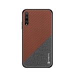 PINWUYO Honorable Series PU Leather Coated PC + TPU Hybrid Case for Huawei Honor 9X/9X Pro – Brown