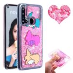 Dynamic Glitter Powder Sequins Pattern Printing Embossed TPU Back Case for Huawei P20 lite (2019) / nova 5i – Cartoon Dinosaur