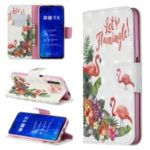 Pattern Printing Light Spot Decor Leather Wallet Case for Huawei Honor 9X / 9X Pro – Flamingo