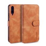 DG.MING for Huawei Honor 9X / 9X Pro Retro Style PU Leather Wallet Phone Casing – Light Brown