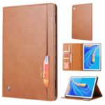 Auto-absorbed PU Leather Wallet Stand Tablet Cover Case for Huawei MediaPad M6 10.8-inch – Light Brown