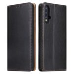 Leather Wallet Stand Flip Phone Case Shell for Huawei nova 5 / nova 5 Pro – Black