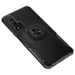 Rotary Finger Ring Kickstand PC + TPU Hybrid Back Case [Built-in Magnetic Metal Sheet] for Huawei Honor 20 – Black