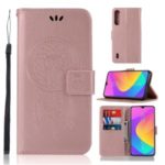 Imprinted Dream Catcher Owl Leather Wallet Case for Xiaomi Mi CC9/Mi A3 Lite – Pink