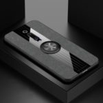 Metal Kickstand Jeans Cloth + TPU + Acrylic Hybrid Phone Case for Xiaomi Redmi K20 / Mi 9T/ K20 Pro / Mi 9T Pro – Grey