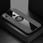 Metal Kickstand Jeans Cloth + TPU + Acrylic Hybrid Phone Case Shell for Xiaomi Redmi Note 7 / Note 7 Pro (India) / Note 7S – Grey