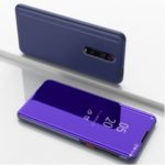 Plated Mirror Surface View Window Leather Stand Cover for Xiaomi Redmi K20/Redmi K20 Pro/Mi 9T/Mi 9T Pro – Purple