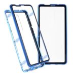 Magnetic Adsorption Metal + Tempered Glass Combo Case for Xiaomi Redmi K20 / Mi 9T / Redmi K20 Pro / Mi 9T Pro – Blue
