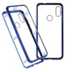 Magnetic Adsorption Metal + Tempered Glass Hybrid Case for Xiaomi Redmi Note 7 / Note 7 Pro (India) / Note 7S – Blue