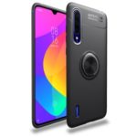 Finger Ring Kickstand TPU Case with Metal Sheet Phone Case for Xiaomi Mi CC9e / Mi A3 – All Black