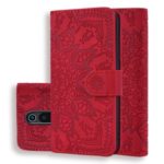 Imprint Mandala Flower Stand Wallet Leather Case Shell Cover for Xiaomi Redmi K20/Redmi K20 Pro/Mi 9T/Mi 9T Pro – Red