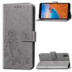 Imprint Clover Pattern Wallet Flip Leather Case for Xiaomi Redmi 7A – Grey