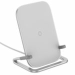 BASEUS Wireless Charger 15W with Stand and 1m Cable for Wireless Charging Smartphones – White