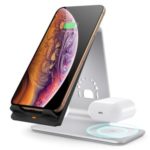 BESTAND H07W 2-in-1 Stand Qi Wireless Charger Bracket Fast Charging Station – Silver
