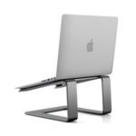 UPERGO AP-9 Aluminum Alloy Laptop Desk Notebook Stand Computer Table Flat Holder Increased Cooling Space Bracket – Dark Grey