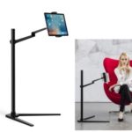 UPERGO UP-6A Multifunction Floor Stand for Tablet PC/Smartphone Holder Height/Angle Adjustable – Black