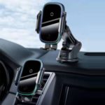 BASEUS Infrared Sensing Vehicle Wireless Charger Auto Clamping Car Phone Holder Stand