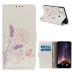 Pattern Printing Leather Wallet Phone Case for ZTE Blade V10 Vita – Flower