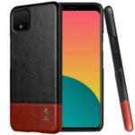 IMAK Ruiyi Series PU Leather Coated PC Cover + Explosion-proof Screen Protector for Google Pixel 4 XL – Black/Brown