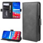Magnet Adsorption Leather Stand Back Wallet Phone Cover Case for OPPO F9 / F9 Pro / Realme 2 Pro / A7x  – Black