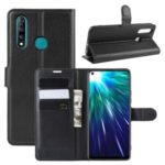 Litchi Skin Leather Wallet Stand Casing Shell for vivo Z1 Pro / Z5x – Black