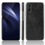 Litchi Skin Texture Leather Coated Hard PC Protective Cover Case for vivo iQOO Neo/V17 Neo/S1(International Version)/Z5 – Black