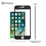 AMORUS for iPhone 7 Plus /8 Plus Soft Silicone Shatterproof Edges Tempered Glass Screen Protector – Black