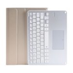 HW3028-4 PU Leather Shell + Aluminum Alloy Detachable Bluetooth Keyboard for Huawei MediaPad M6 10.8-inch – Gold