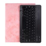 2 in 1 Bluetooth Keyboard with Leather Tablet Stand Cover for iPad Air 2/Air (2013) (2018) – Black/Pink