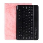 2 in 1 Bluetooth Keyboard with Stand Leather Tablet Shell for iPad mini (2019) 7.9 inch/mini 4 – Black/Pink