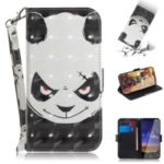 Light Spot Decor Pattern Printing Wallet Stand Flip Leather Phone Casing with Strap for Nokia 2.2 – Fierce Panda