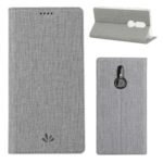VILI DMX Cross Skin Leather with Card Holder Shell Case for Nokia 3.2 – Grey