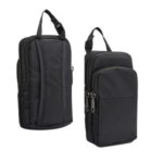 Multi-functional Nylon Leisure Sports Bag Pouch, Inner Size: 17.5 x 10 x 3cm – Black