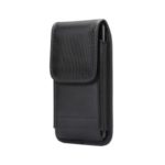 Oxford Cloth Nylon Universal Clip Hanging Waist Bag Card Holder Pouch Men Mobile Phone Bag for 6.4inch Smartphones – Black