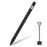 Soft Silicone Touch Pen Stylus Protective Sleeve + Anti-lost Charging Connector Strap Set for Apple iPad Pencil – Black