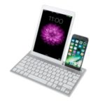 Chargable 350mAh Bluetooth 3.0 Keyboard Wireless Phone Tablet Holder Platform Stand